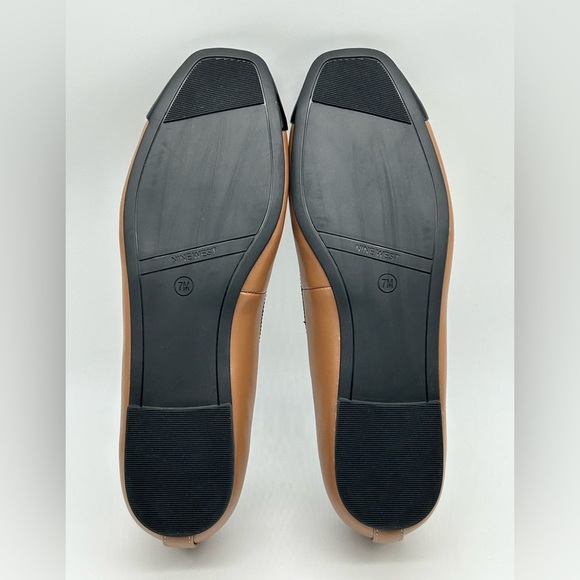 Nine West Teland3 Flats | Two-Tone Pecan & Black Cap Toe Ballet Shoes Size 7 NIB - Picture 7 of 12